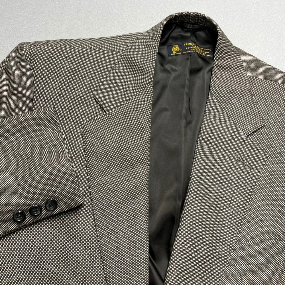 New Brooks Brothers Men Wool‎ Blazer Suit Jacket Classic Fit Sport Coat Size 42R